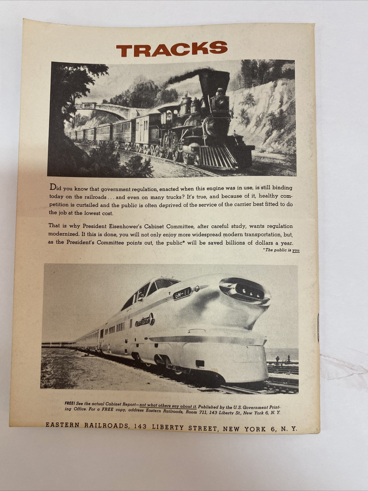 January 1956 TRACKS MAGAZINE CHESAPEAKE & OHIO RAILROAD RR TRAINS  
