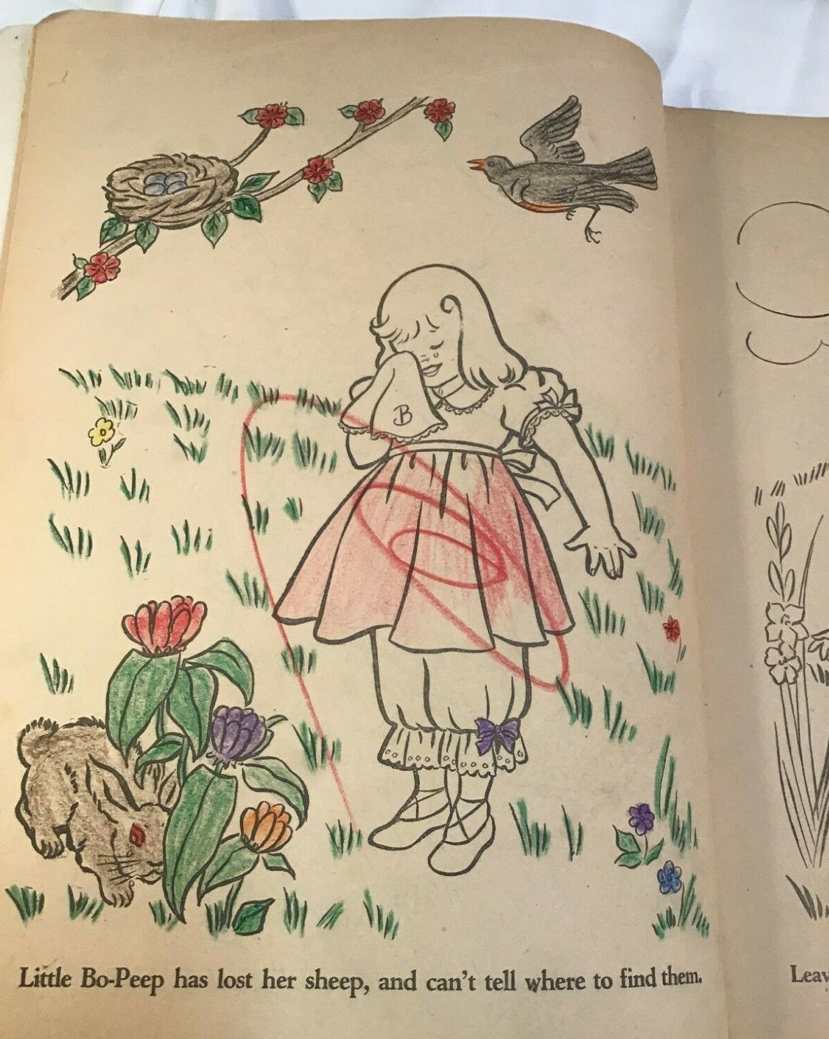 Vintage Large Jumbo Children's Child Humpty Dumpty The Mother Goose Paint Book