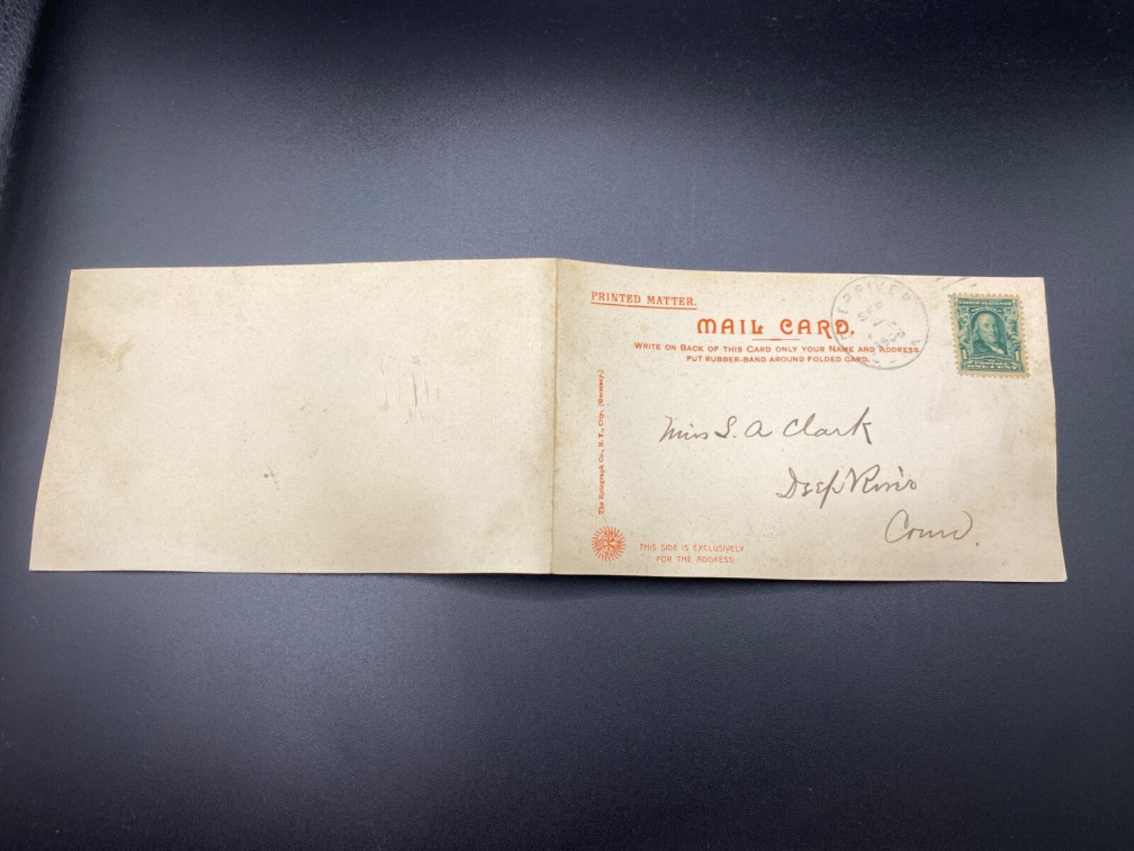 Rare PANORAMIC - 2 card The Green New Haven Conn  Connecticut CT PC 1704B