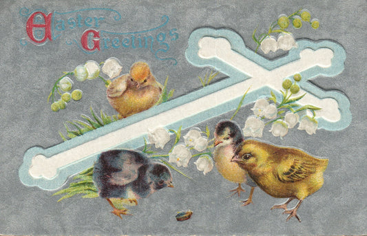 Bug Cross Easter Chick Postcard