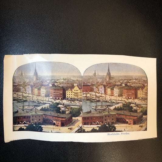 RARE Stereoview Paper Cards Stockholm Sweden