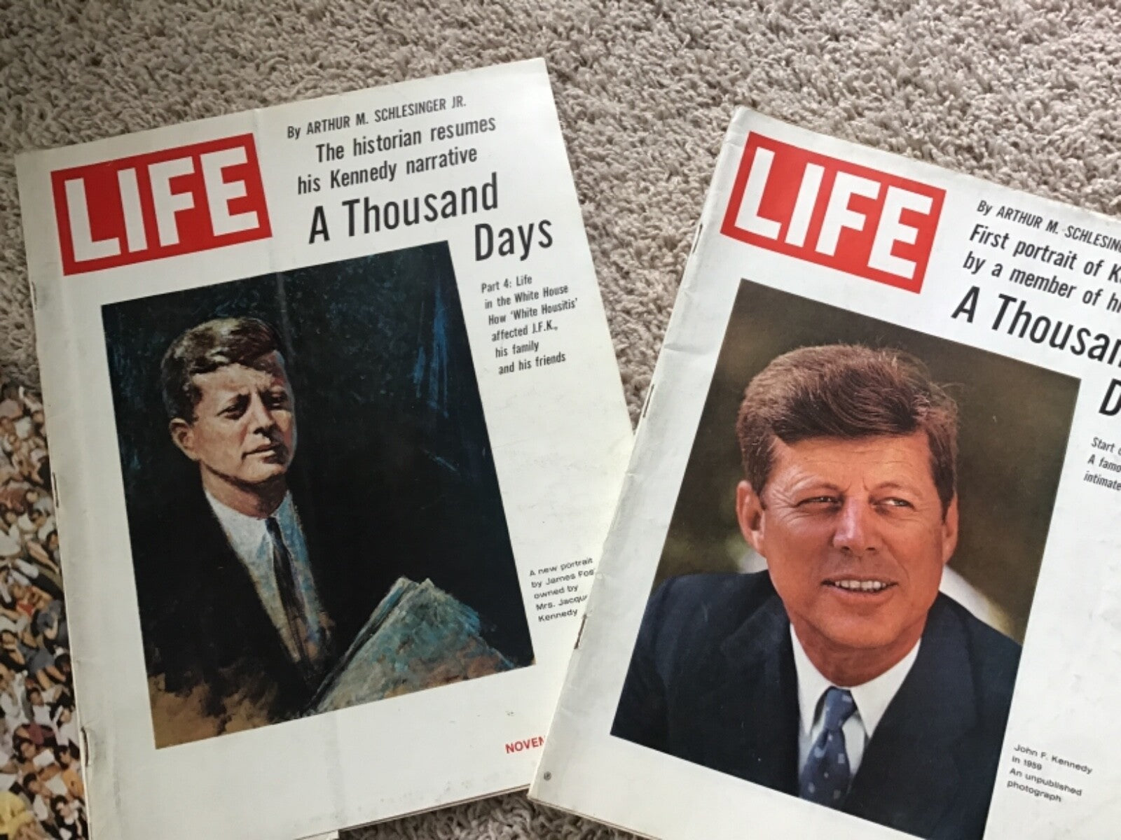 Lot of 8 Vintage John Fitzgerald Kennedy JFK President LIfe Post Look Magazines