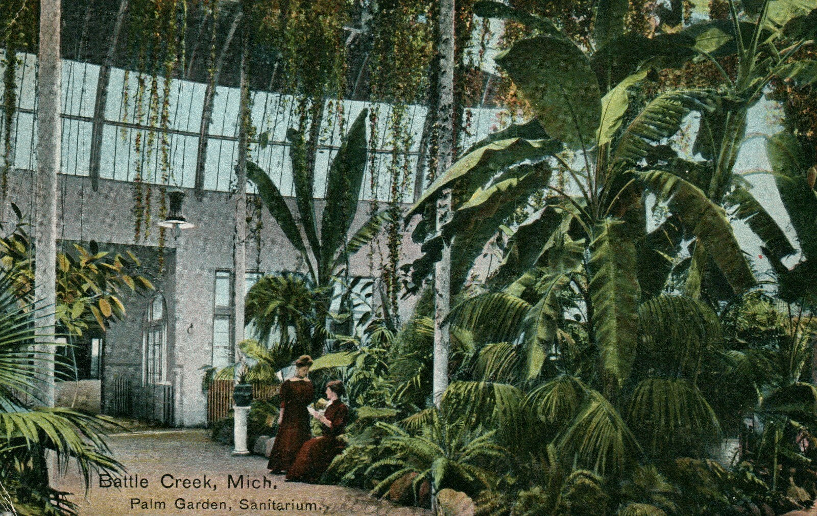 Palm Garden Sanitarium Battle Creek MI Michigan Mich Postcard