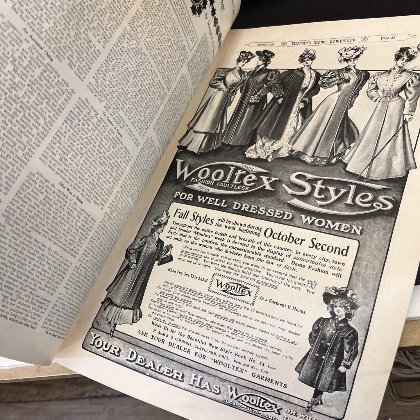 Rare Antique Orig VTG 1905 Woman's Home Companion Ladies Magazine