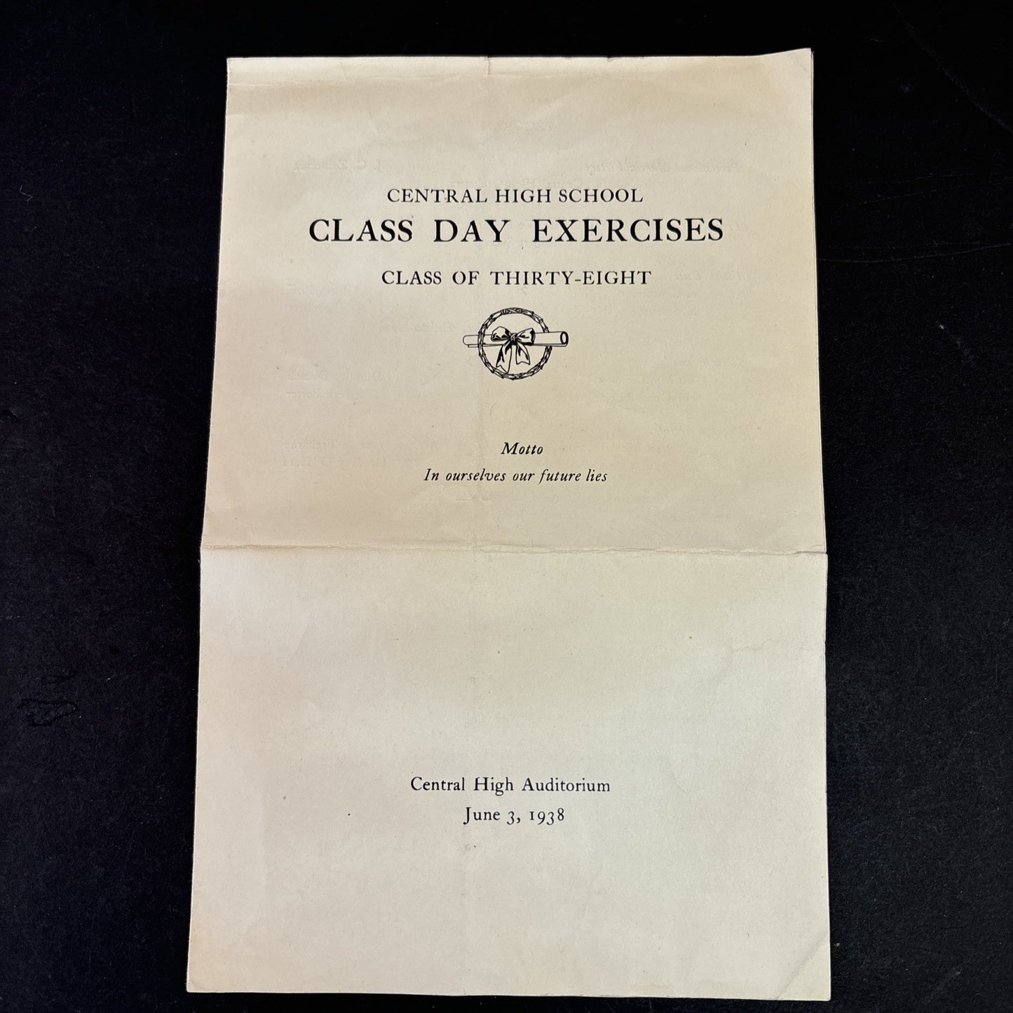 1938 Class Day Exercises & Graduation Central High School Grand Rapids Michigan