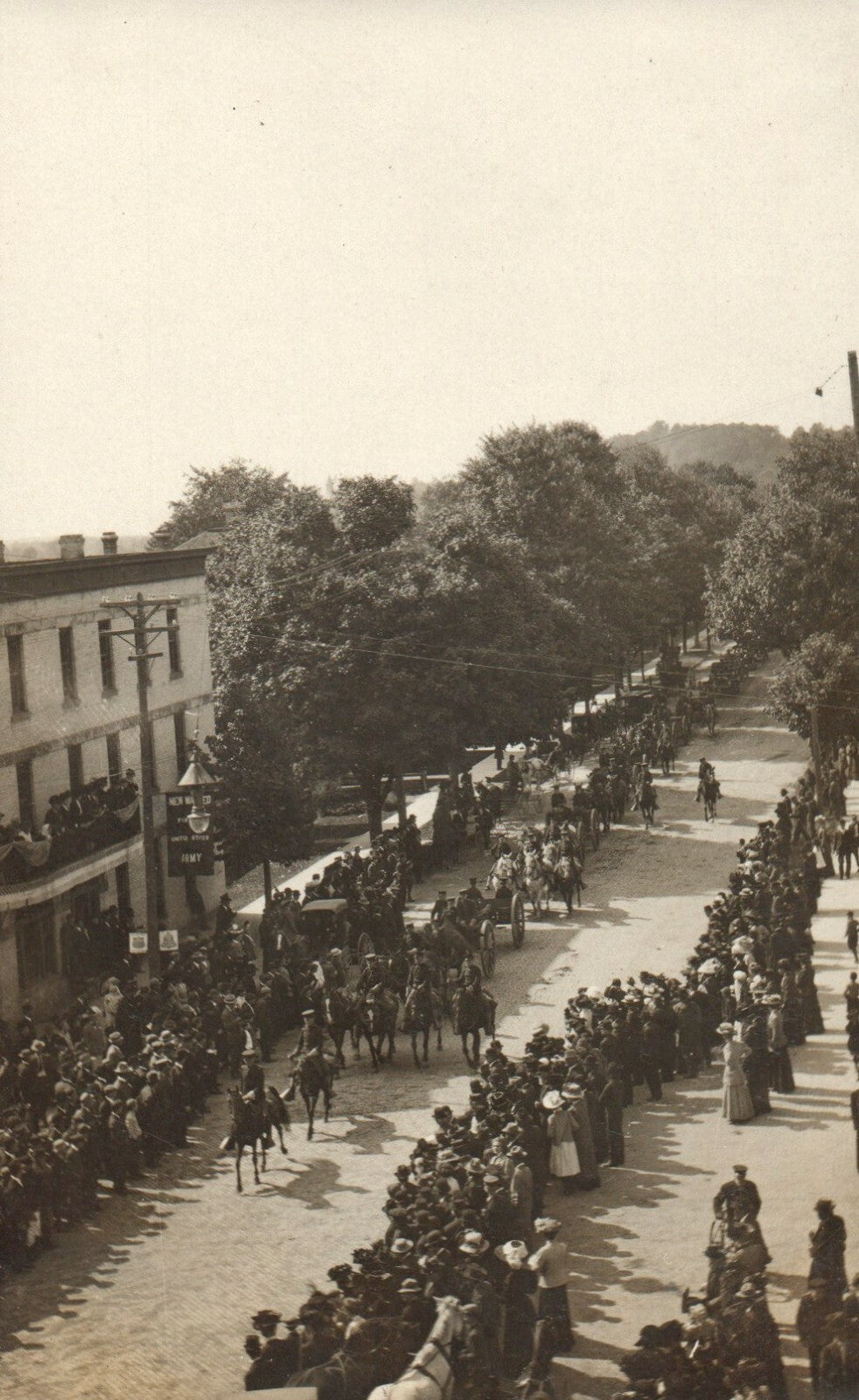 Lot of 5 Real Photo Military Parade Militaria horses vehicles Postcard