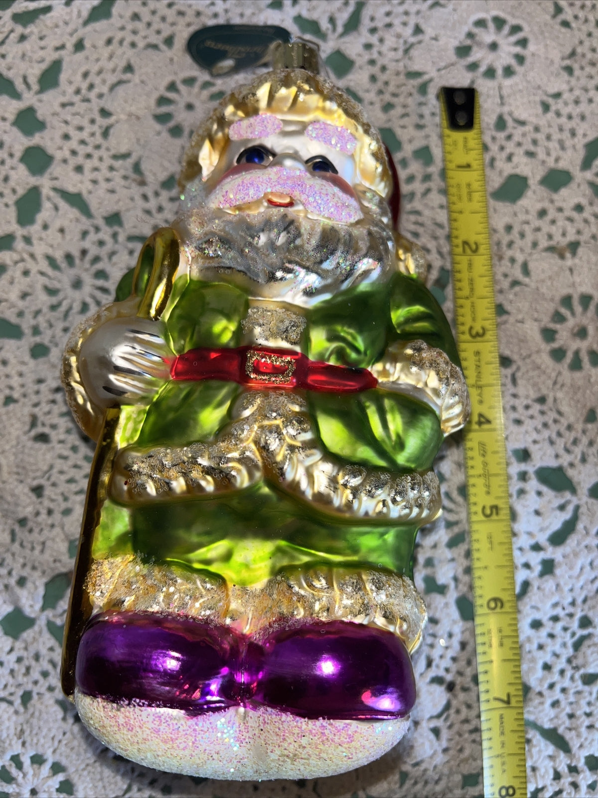 Vintage Mercury Santa Glass Christmas Ornament