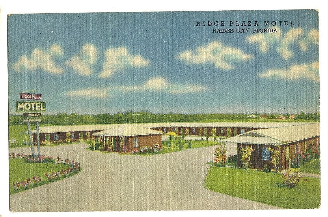 Ridge Plaza Motel Haines City FL Florida Aristocrat Mattresses Post Card