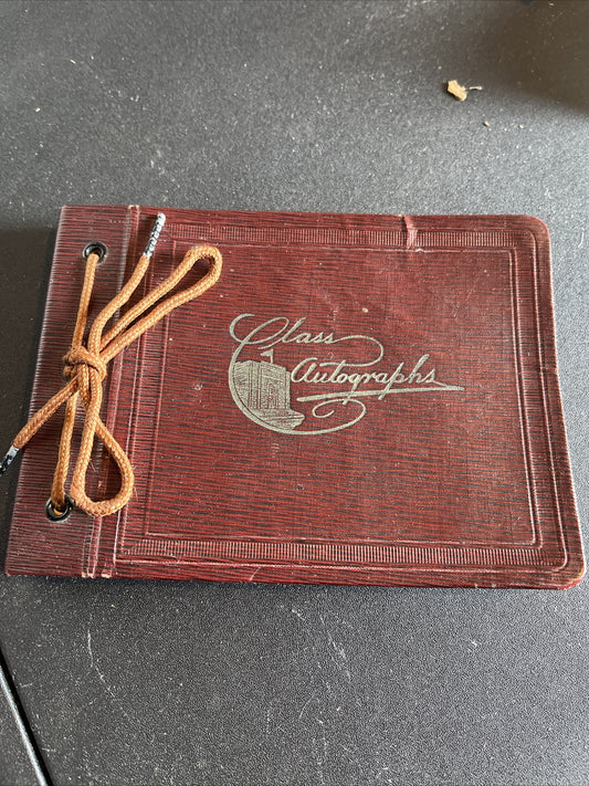 Vintage Class Autographs Book ~ Franklin School Class of 1937 ~ West Chester, PA