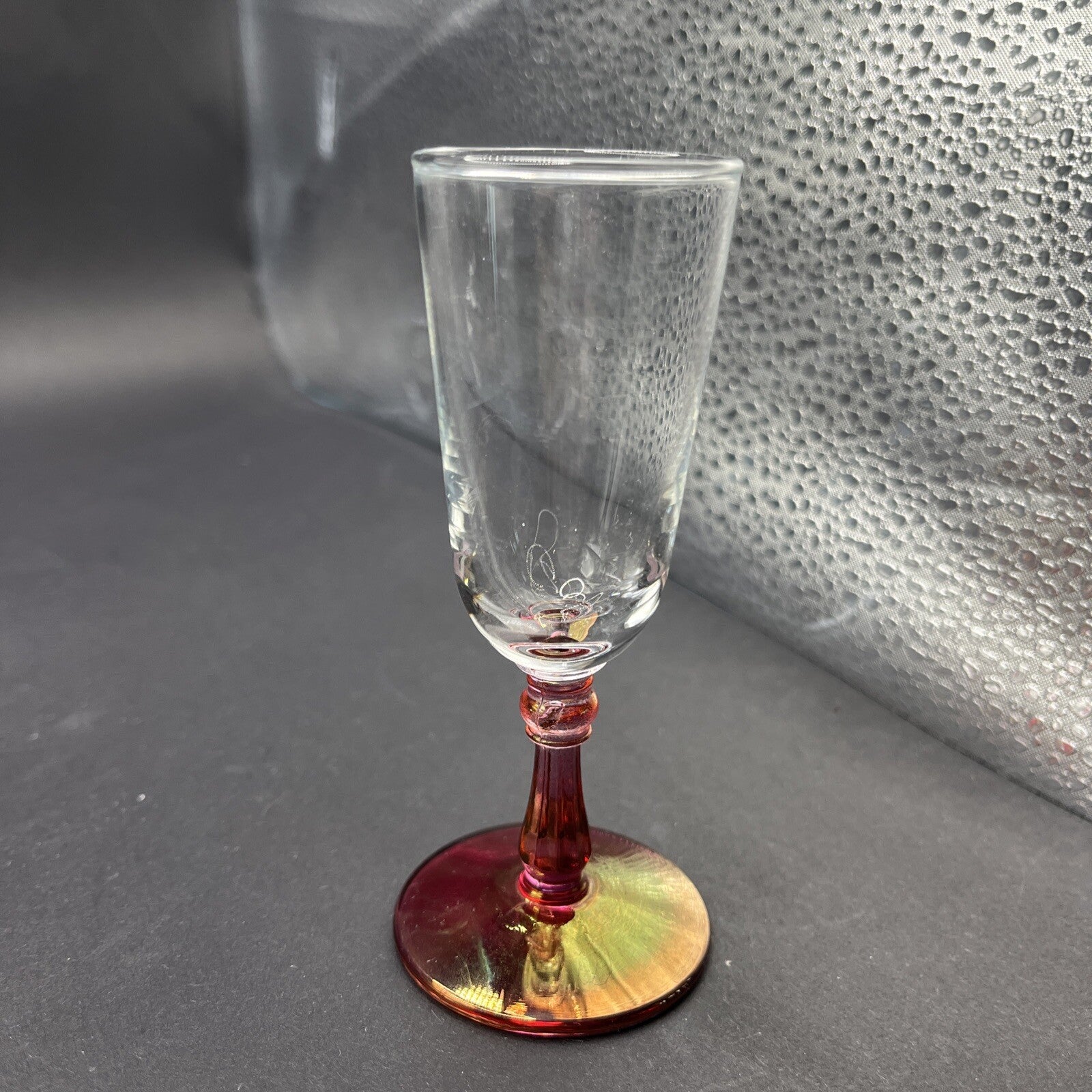 Cranberry Optic Cordial Sherry Glasses Set Of 4