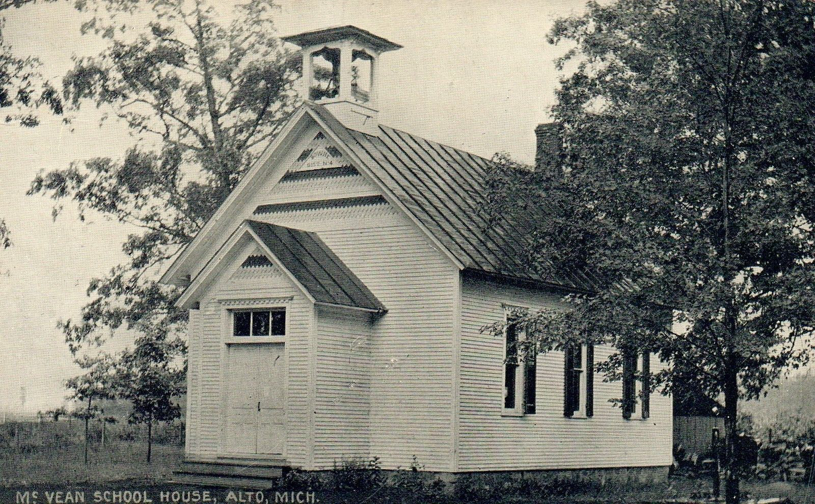 McVean School House in Alto Michigan Postcard