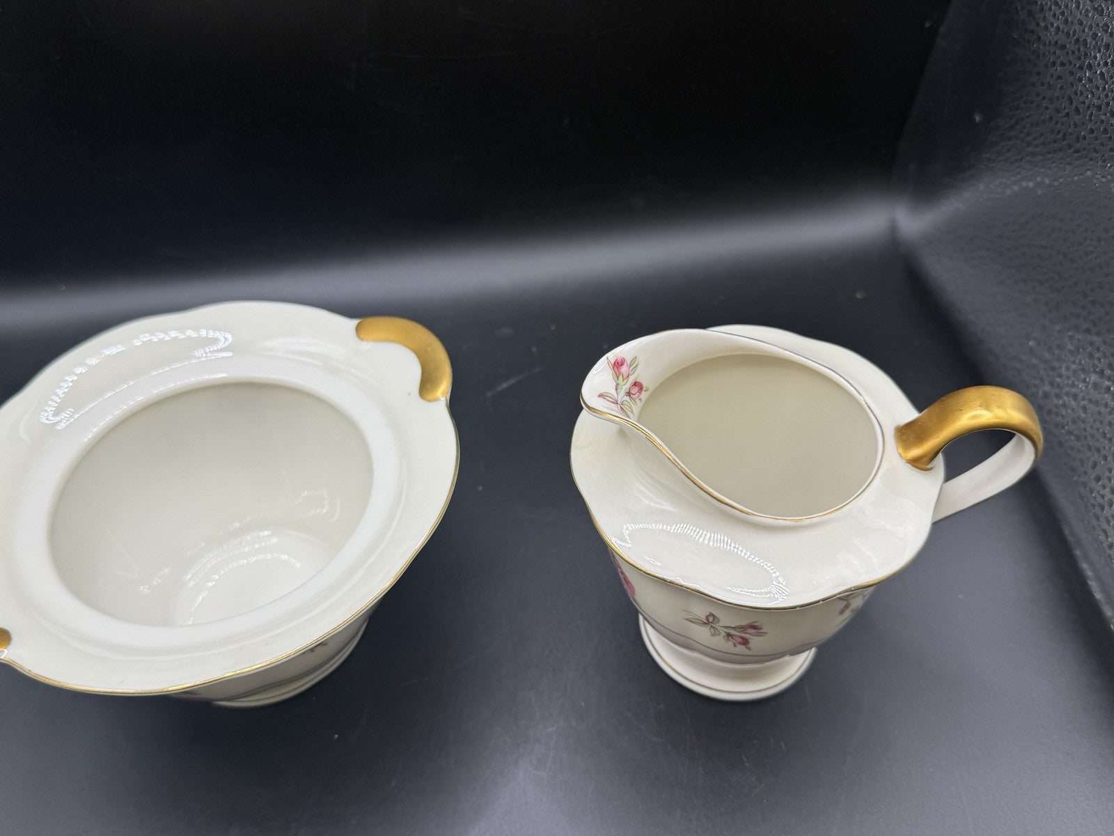 Theodore Haviland Delaware  Pink Roses New York Cream & Sugar