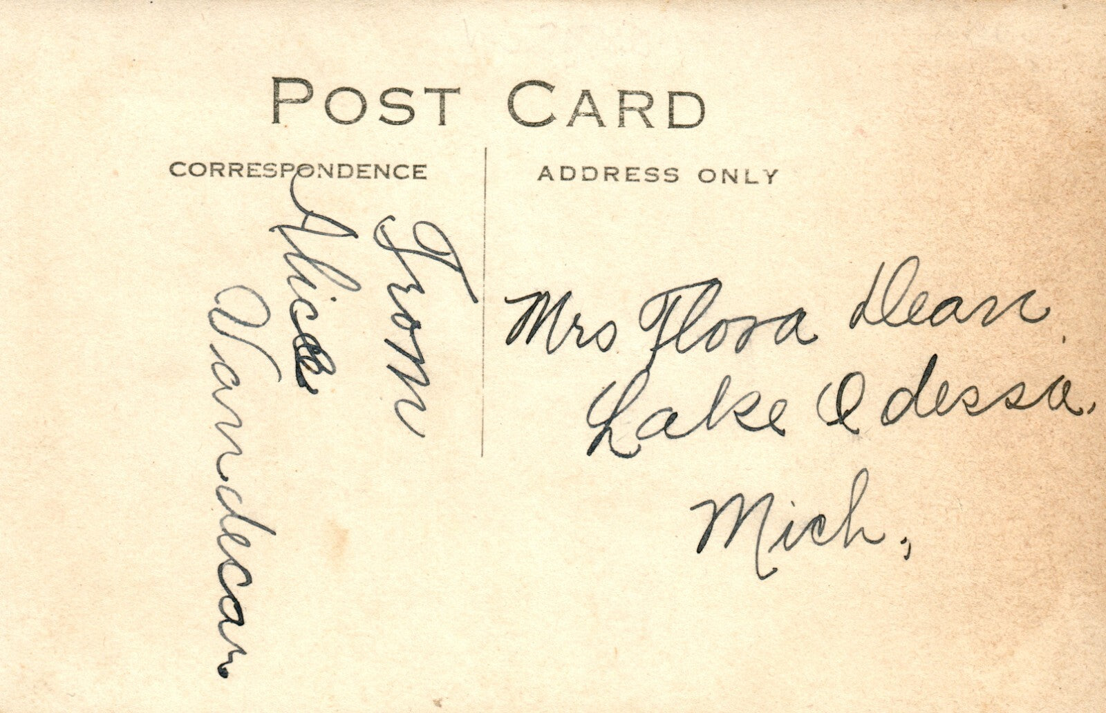 Real Photo Old Cars Lake Odessa MI Michigan Mich Postcard