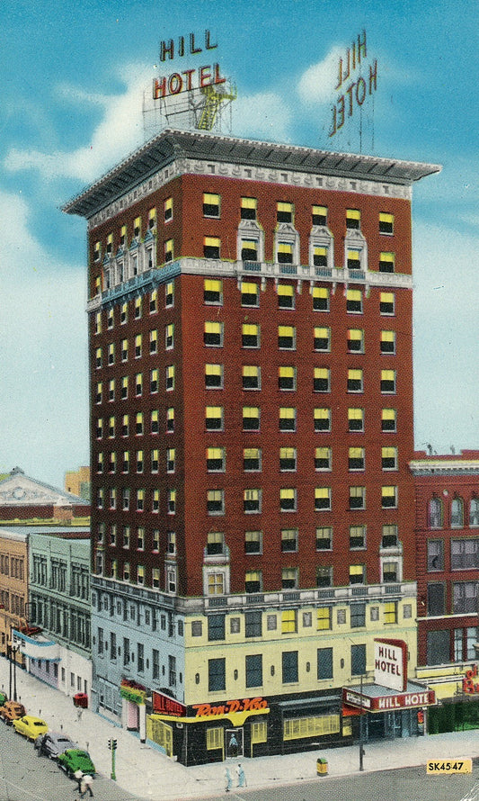 Hill Hotel Omaha Nebraska NE Postcard