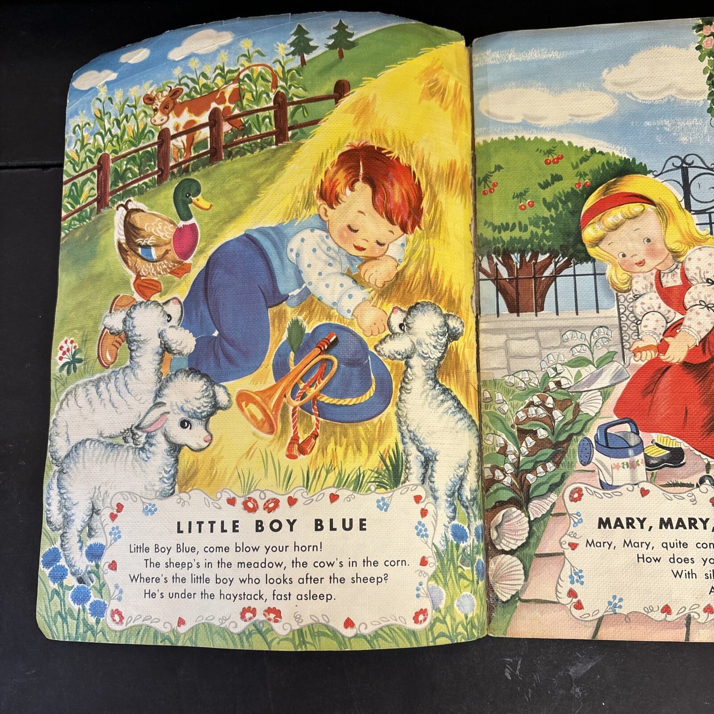 Mother Goose Picture Book Vintage MERRILL Company Publisher Art Nursery ephemera