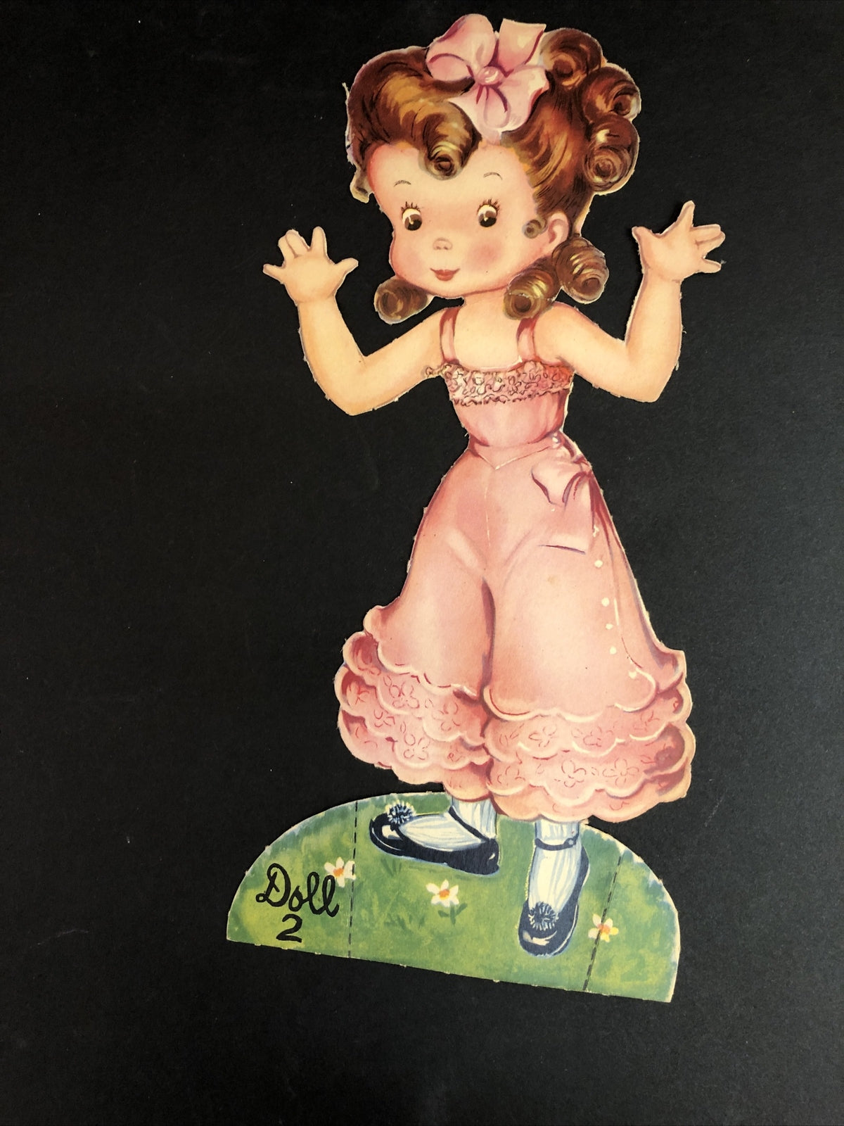 Vintage Paper Doll Set Merill Becky and Betsy (4) Stand Up Dolls 1952