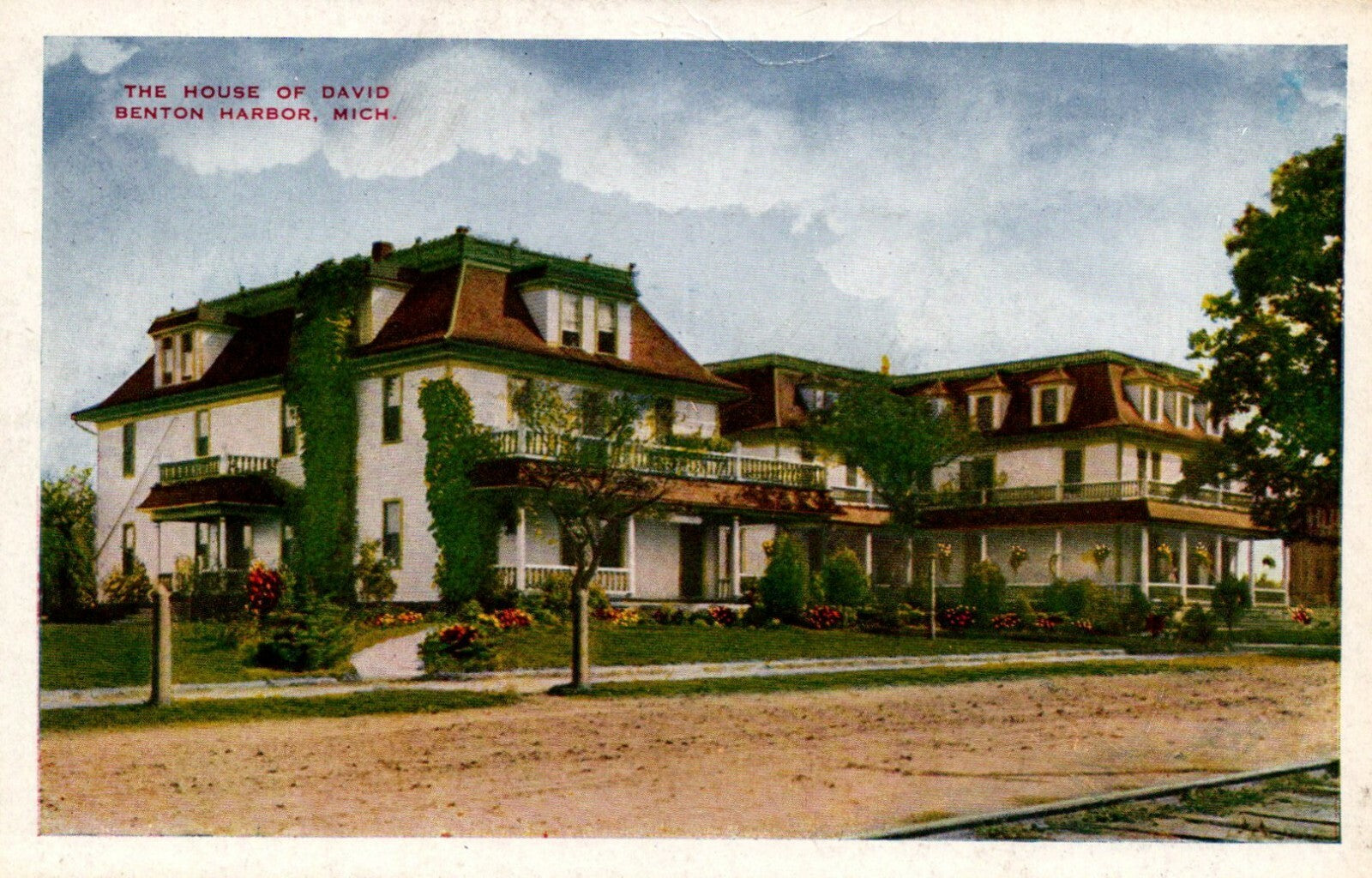House of David Benton Harbor Mich Michigan MI Postcard
