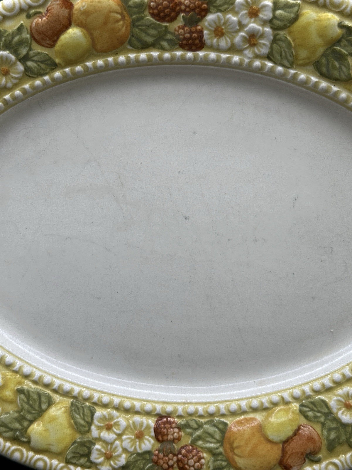 Vintage Della Robbia By Metlox Poppytrail Vernon Ware 11" Oval Serving platter