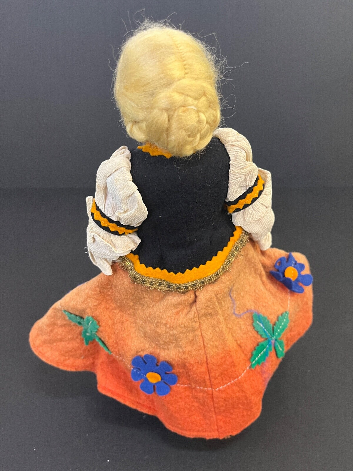 Vintage Folkloric Felted Cloth Doll