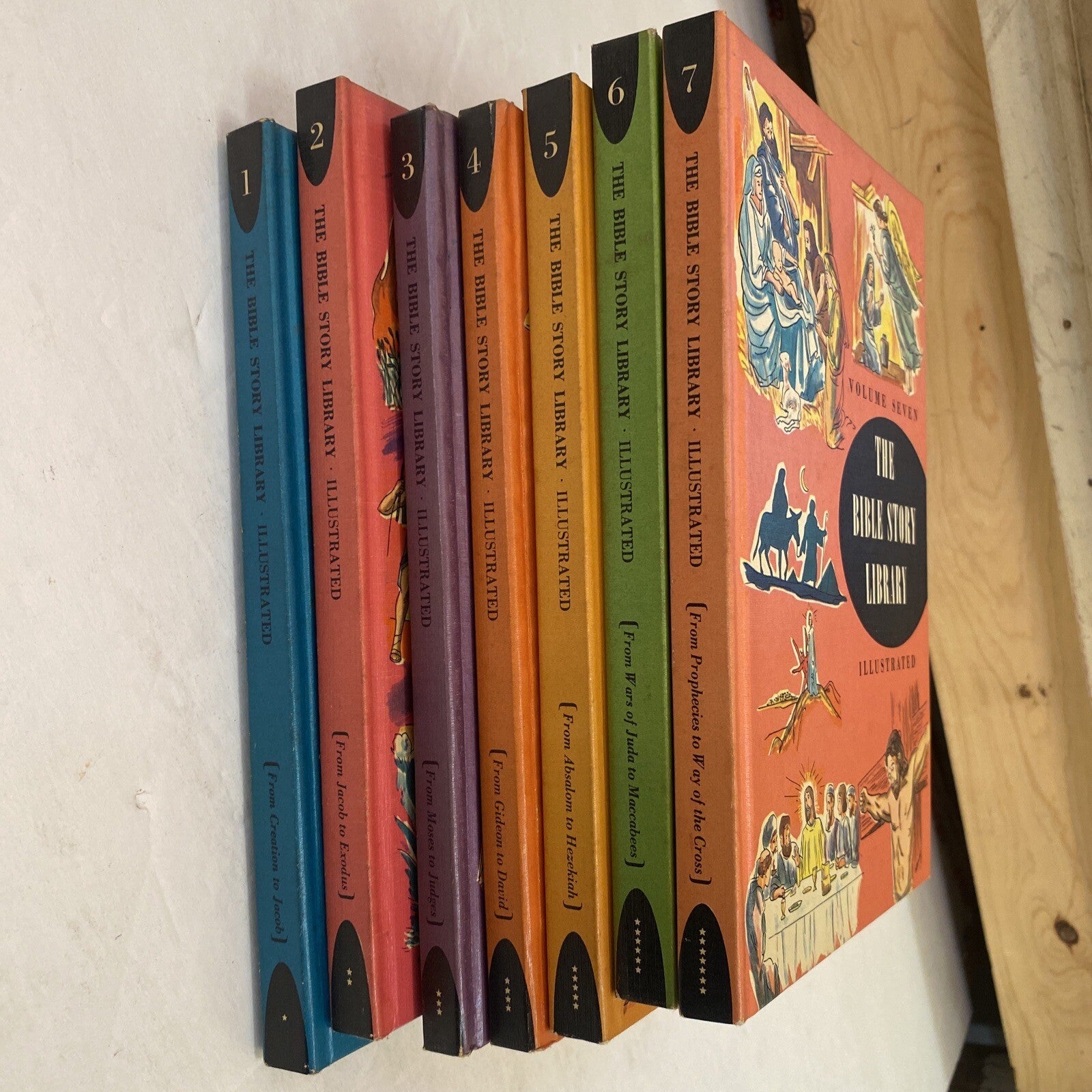 Vintage 1963 The Bible Story Library Illustrated 7 books