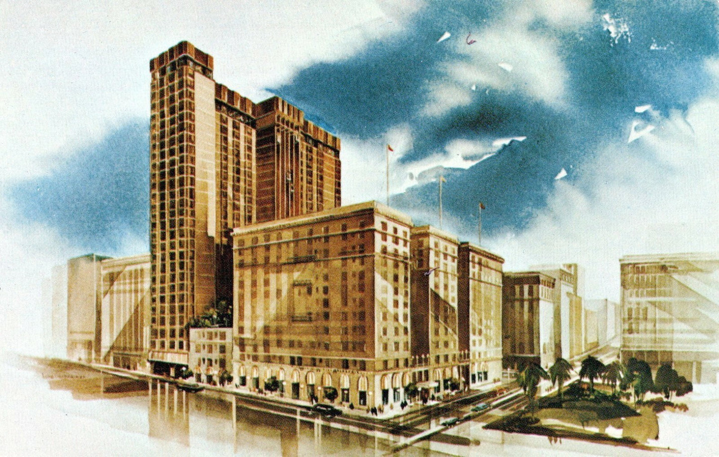 Unique St. Francis Hotel Towering Achievement Motel Postcard