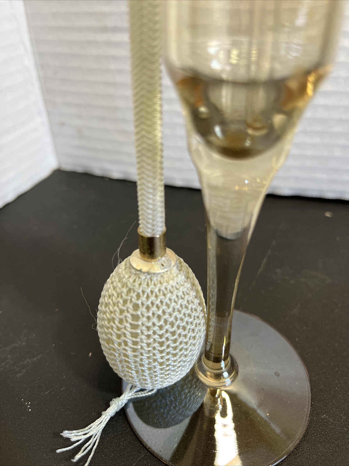 Vintage Perfume Atomizer Bottle Amberine 7" Gold 