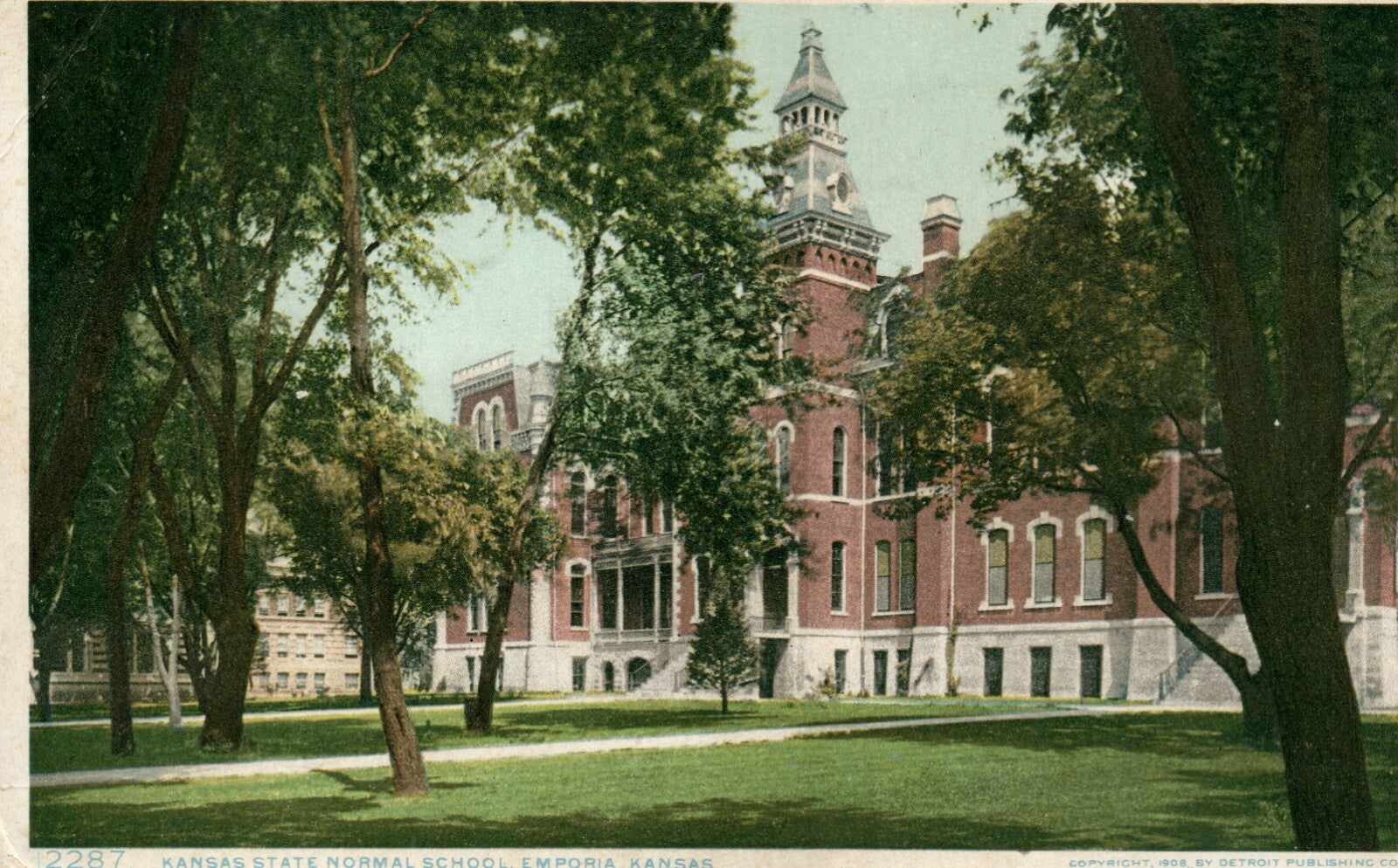  Kansas State Normal School Emporia  KS Postcard Detroit Publishing Co
