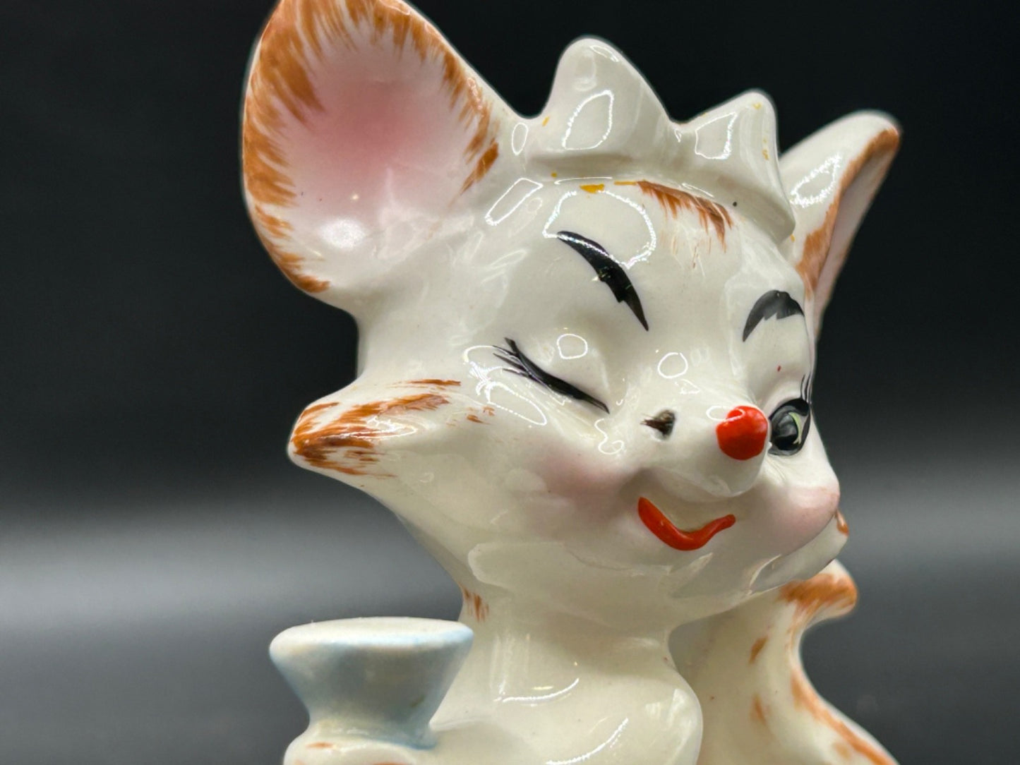 Enesco 1950s Anthropomorphic Foxes Drinking Martinis Salt & Pepper Shaker Set