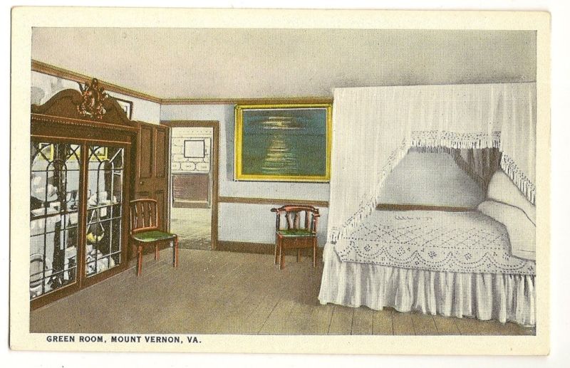 Green Room Mount Vernon Virginia VA  Postcard