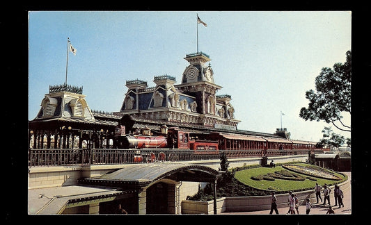 1979 Walt Disney World Steam Railroad Amusement Park Postcard