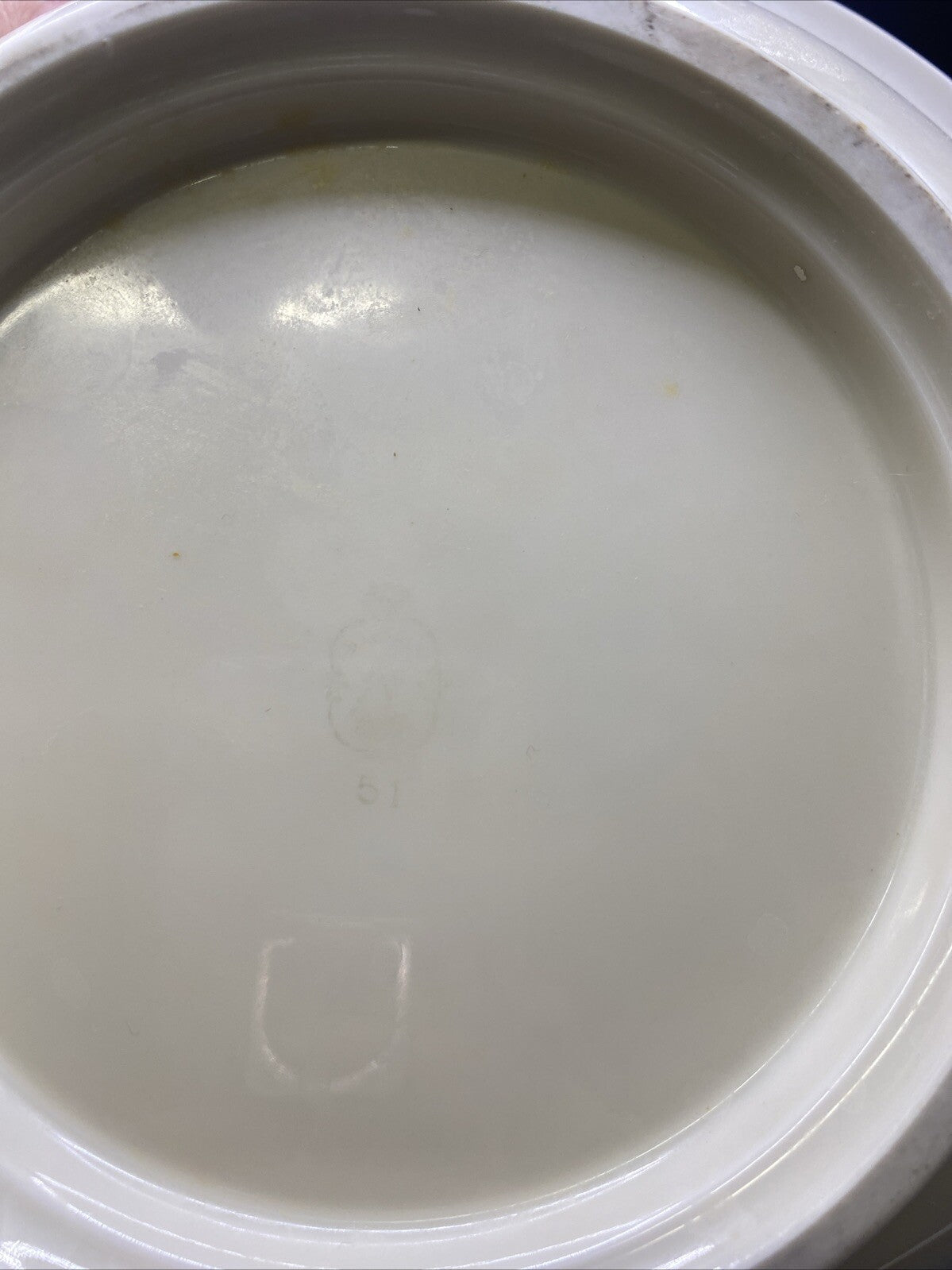 RARE 8.5" Waldershof Bavaria Serving Bowl with handles Cream with Gold Rim