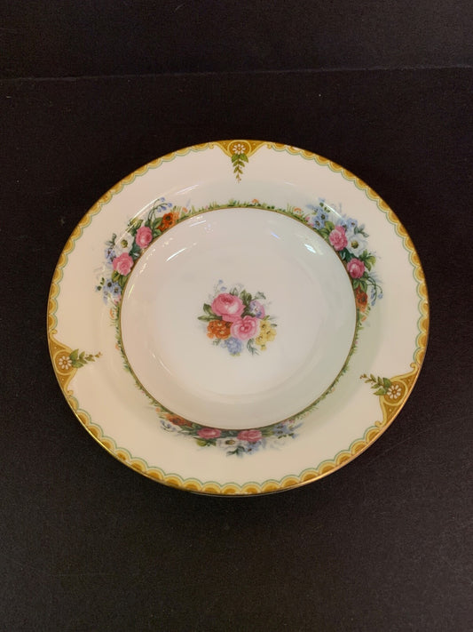 Vivienne Made in Japan Vintage Floral and Gold Pattern Fruit Bowl