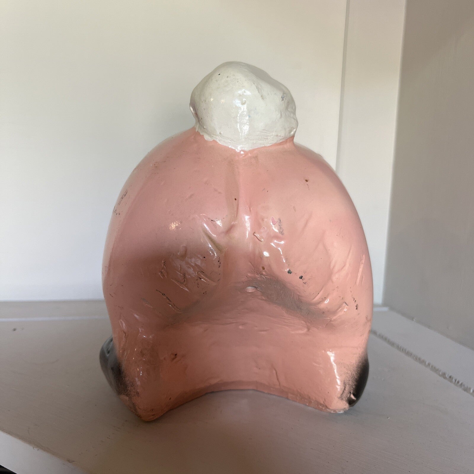 VTG CHALKWARE PINK Easter BUNNY/Rabbitt BANK/CARNIVAL PRIZE
