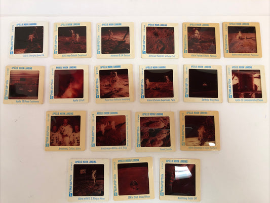 Apollo Moon Landings 19 Color Slides Pana-Vue 