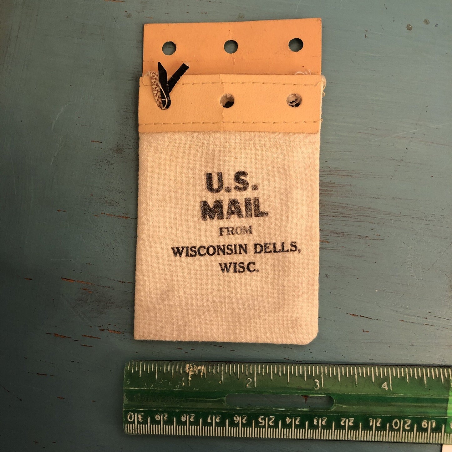 Souvenir Mini Photo View Cards Black & White in US Mail Bag Wisconsin Dells WI