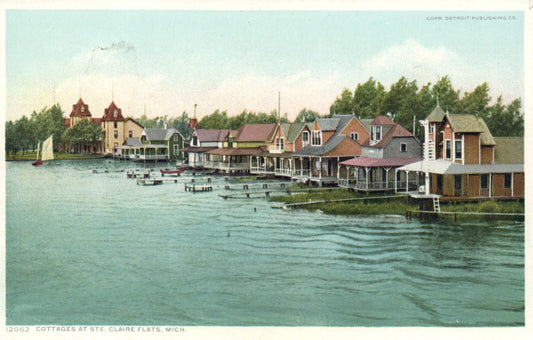 Cottages At Ste. Claire Flats Michigan Mich MI Postcard
