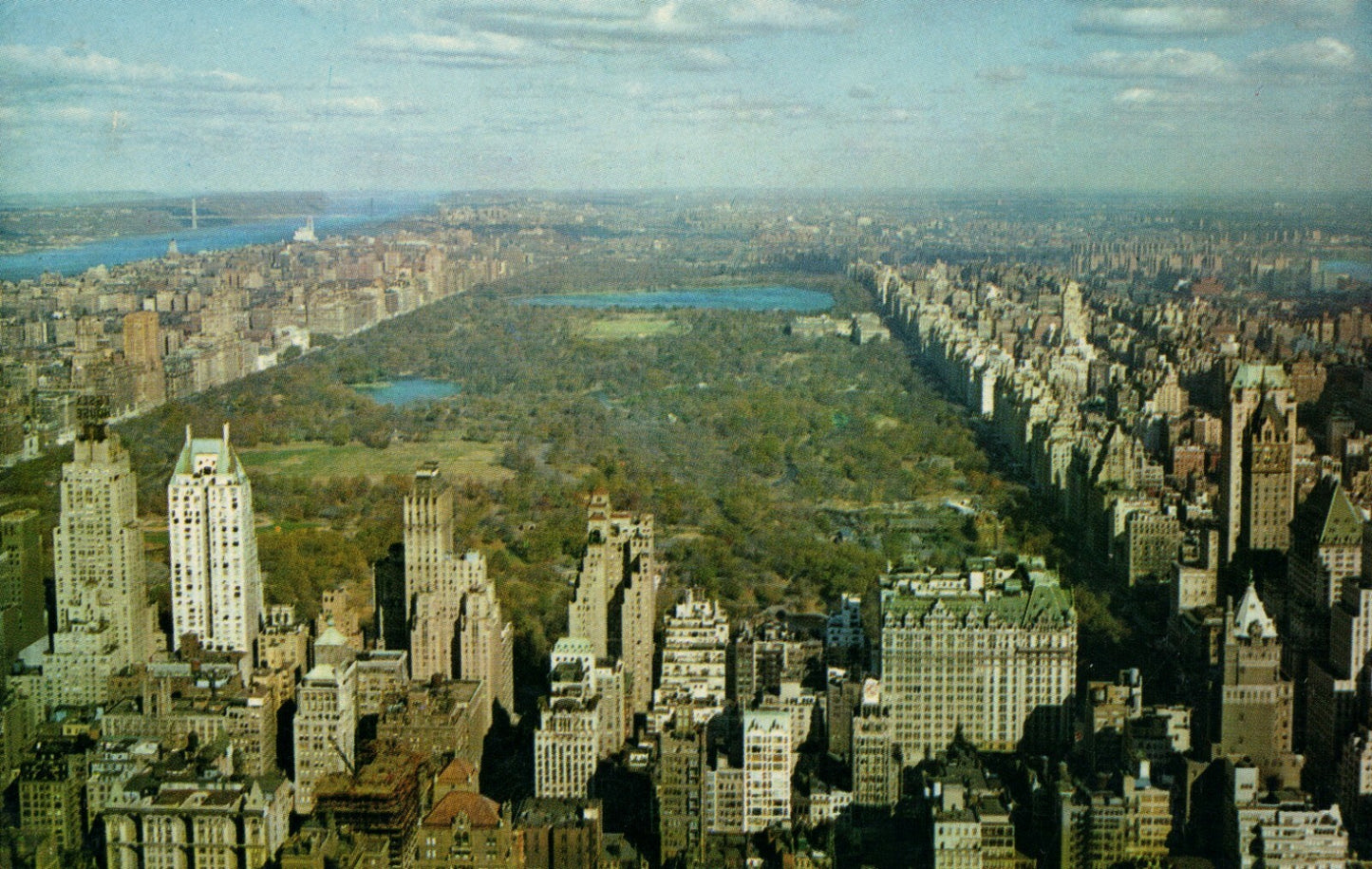 Central Park Aerial View New York NY Postcard