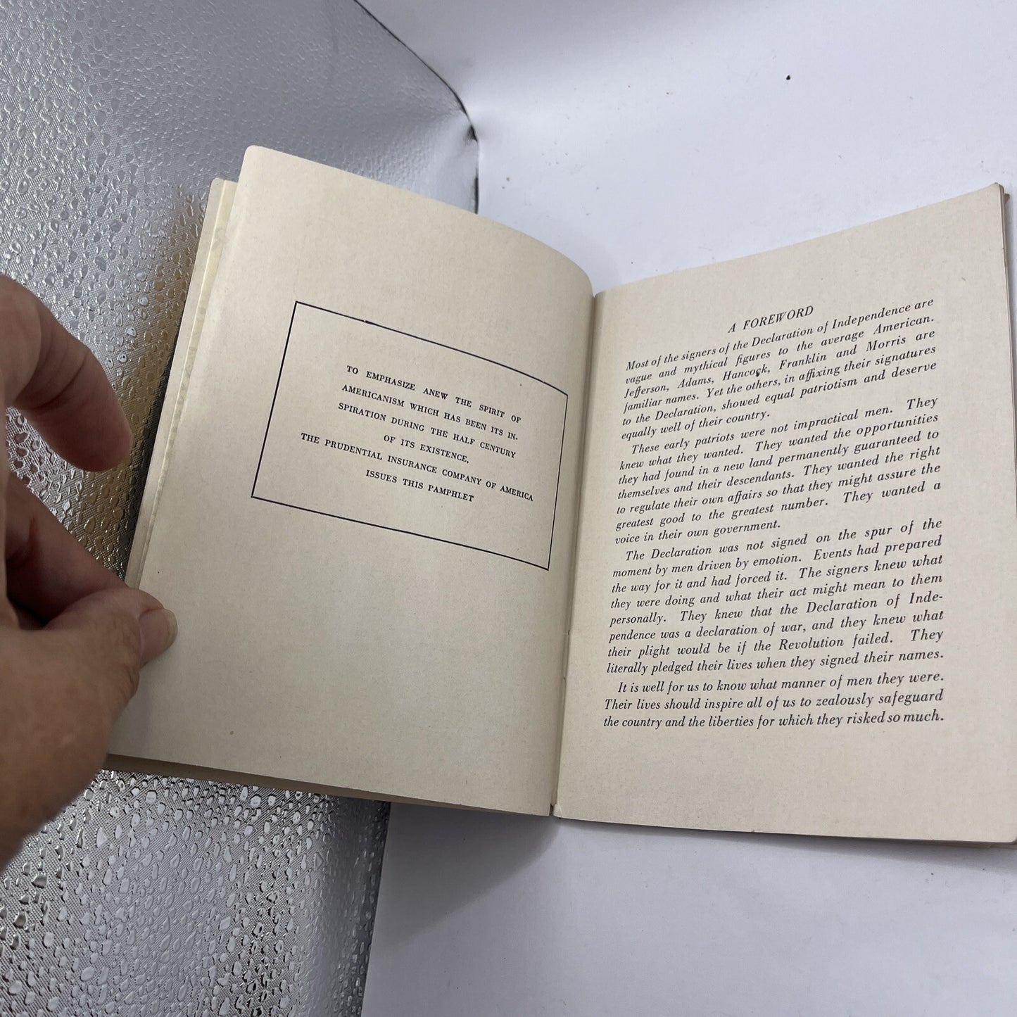 The Signers Of The Declaration Of Independence Book Prudential Insurance P6D