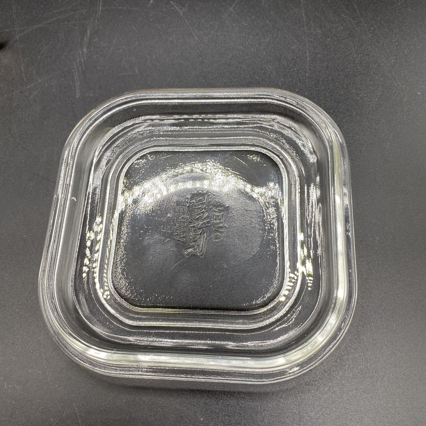 Fire King #2 Oven Ware 4 inch square clear cover Lid