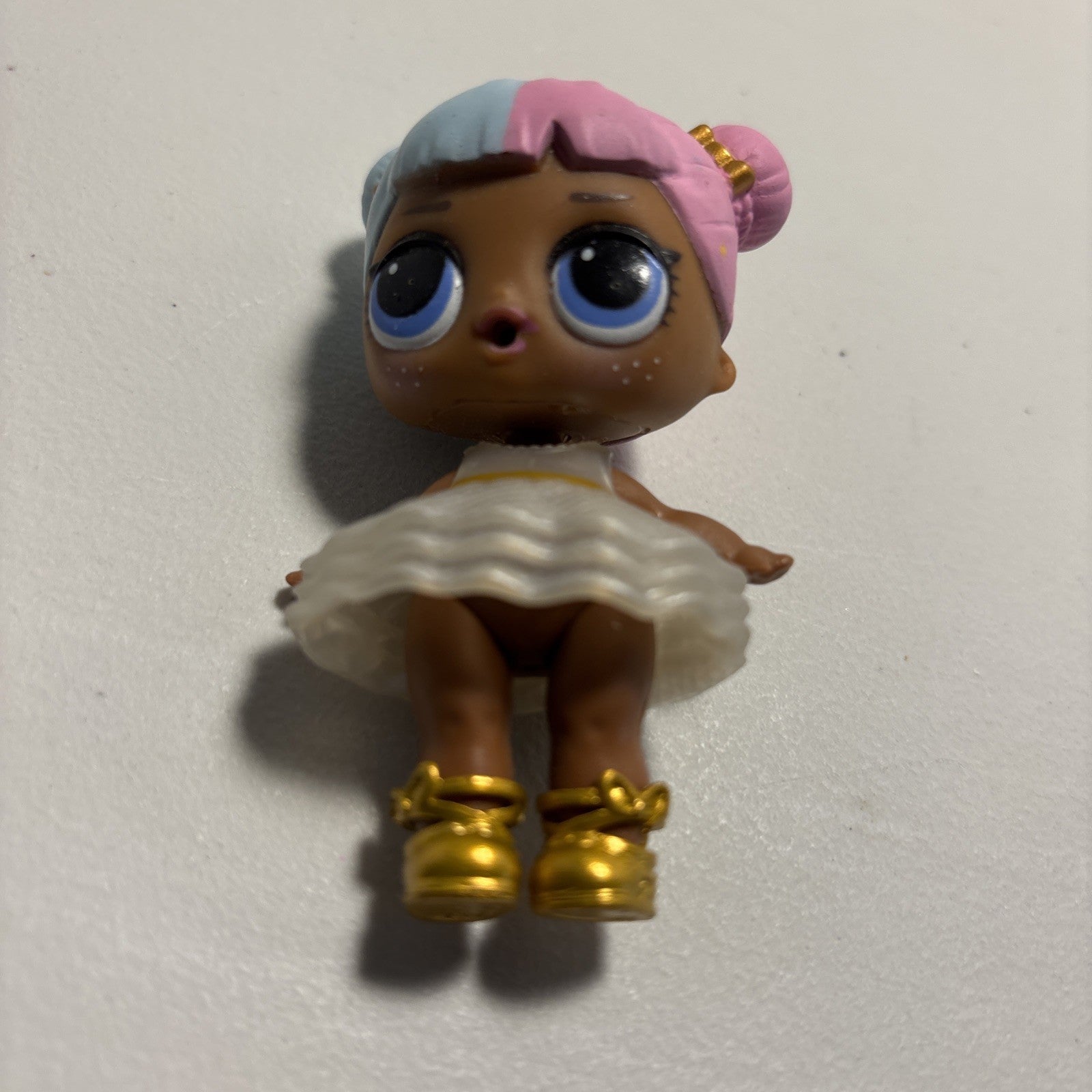 LOL Surprise Doll - Sugar Glam Glitter Series #1 White Dress Blue & Pink hair