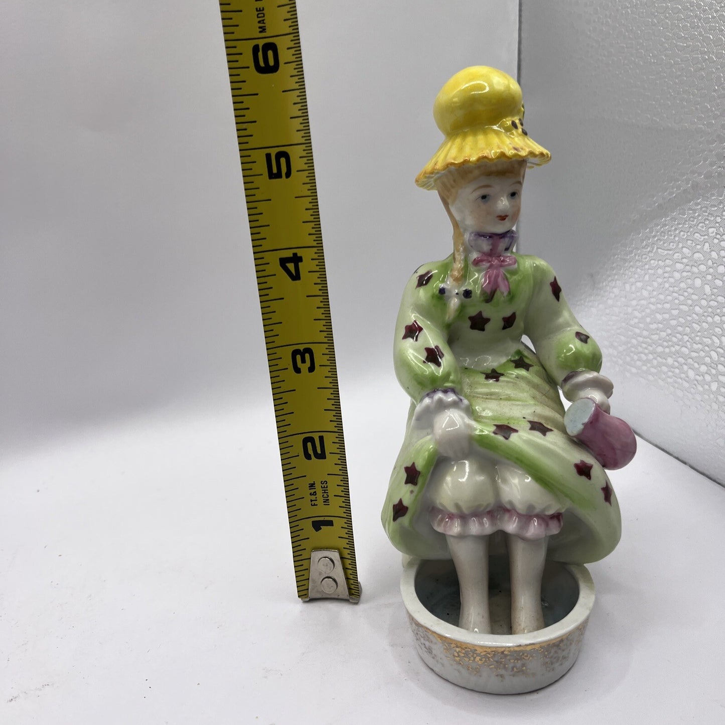 Vintage Hand Painted Lady Soaking Feet  Figurine ARDALT Made in Japan