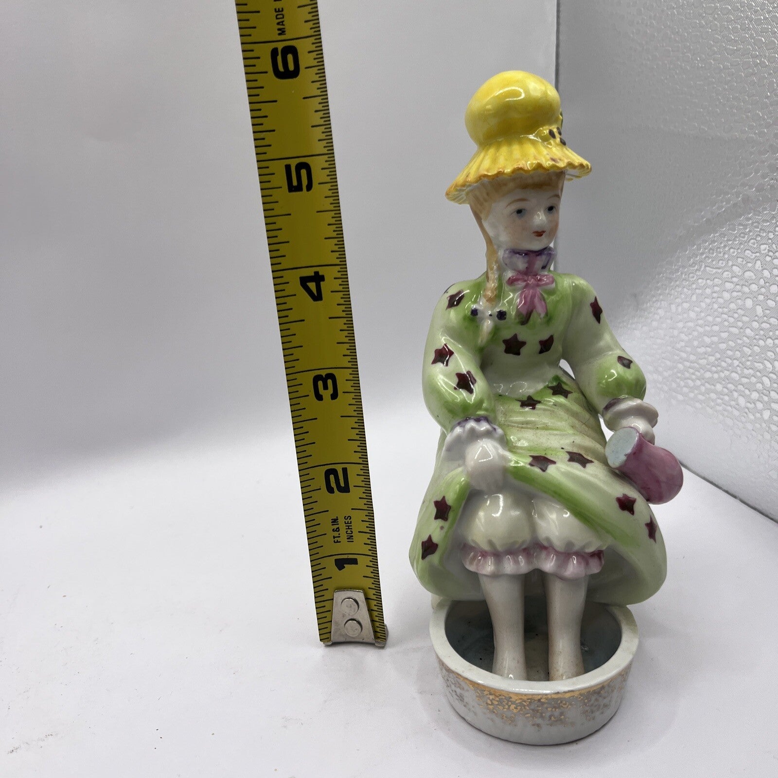 Vintage Hand Painted Lady Soaking Feet  Figurine ARDALT Made in Japan