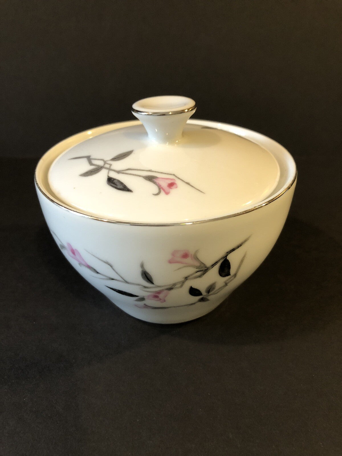 Cherry Blossom #1067 Fine China Creamer and Sugar Bowl Japan Dishware