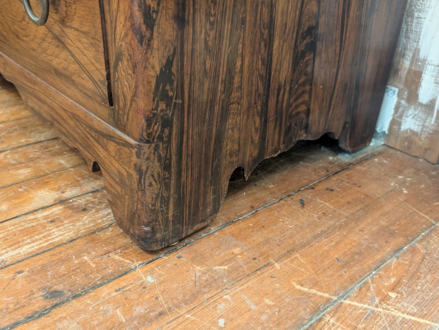 Victorian Antique Rosewood Grained Walnut Secretary Desk & Bookcase