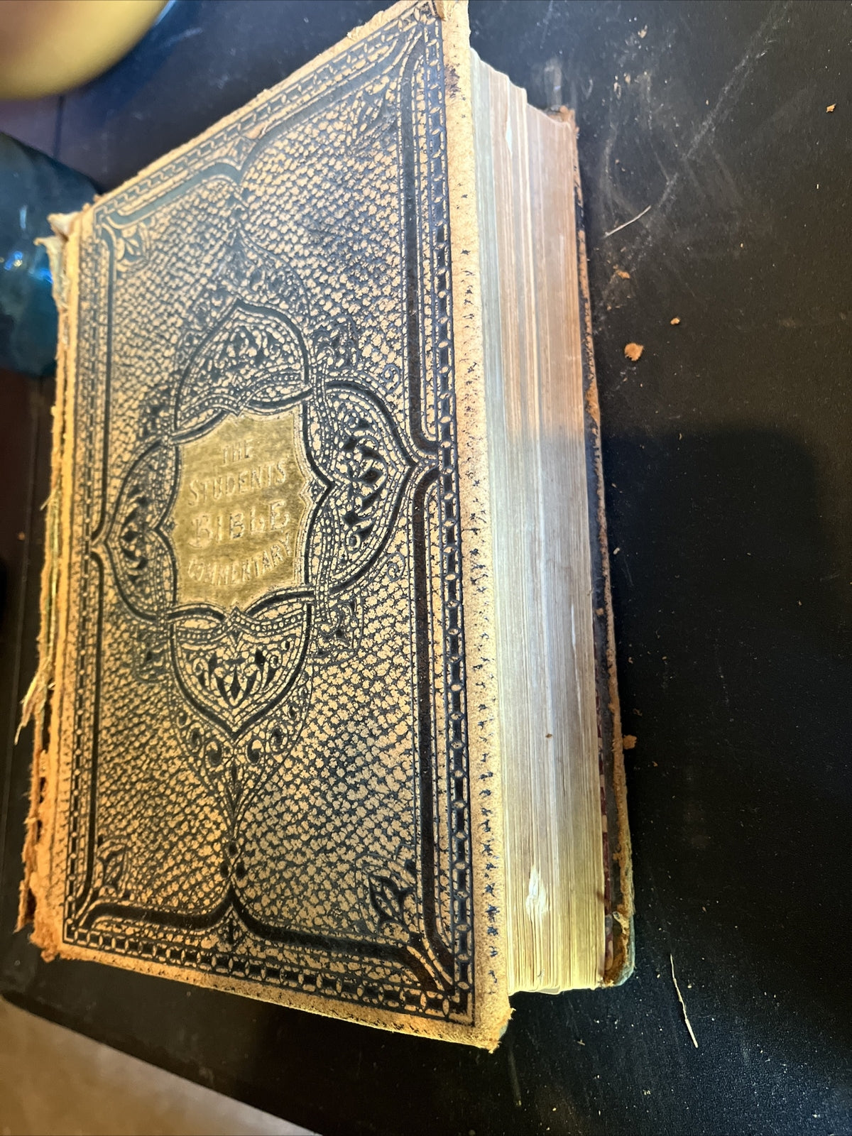 1908 THE STUDENTS BIBLE COMMENTARY Colored Map Antique Old RARE Book 
