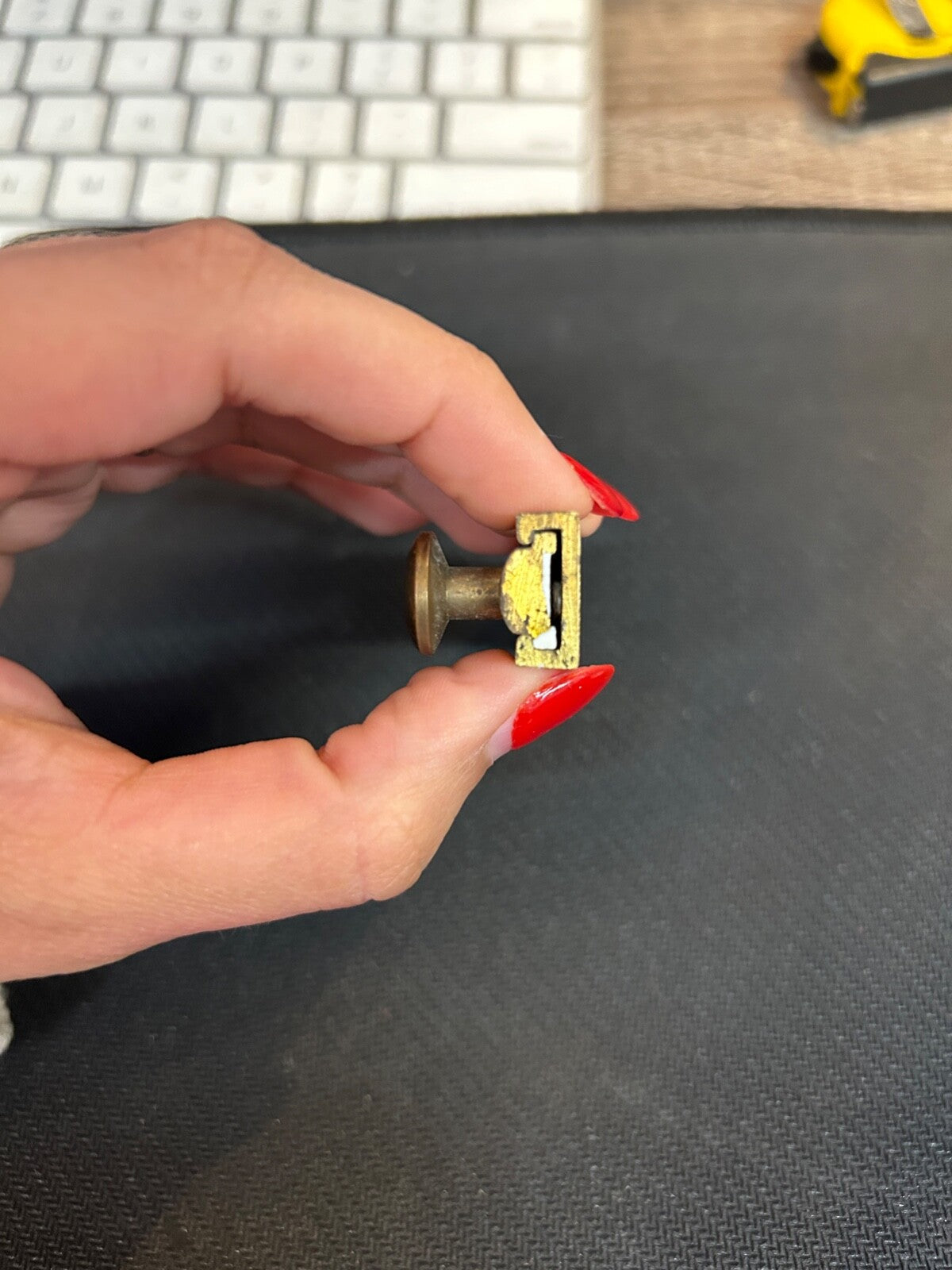 Old vintage brass Door Latch BOLT  3"