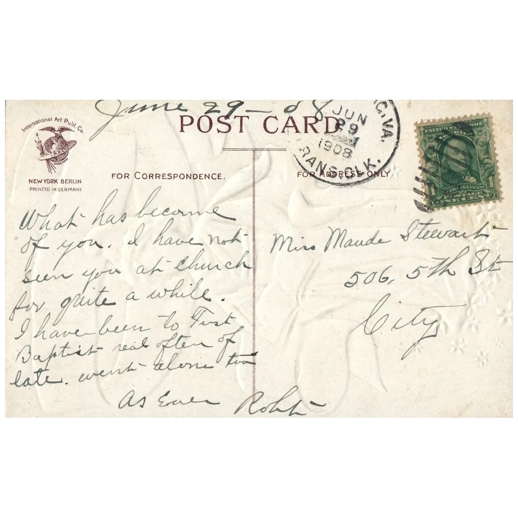 Ellen Clapsaddle Little Girl Singing My Country Tis' of Thee Patriotic Postcard