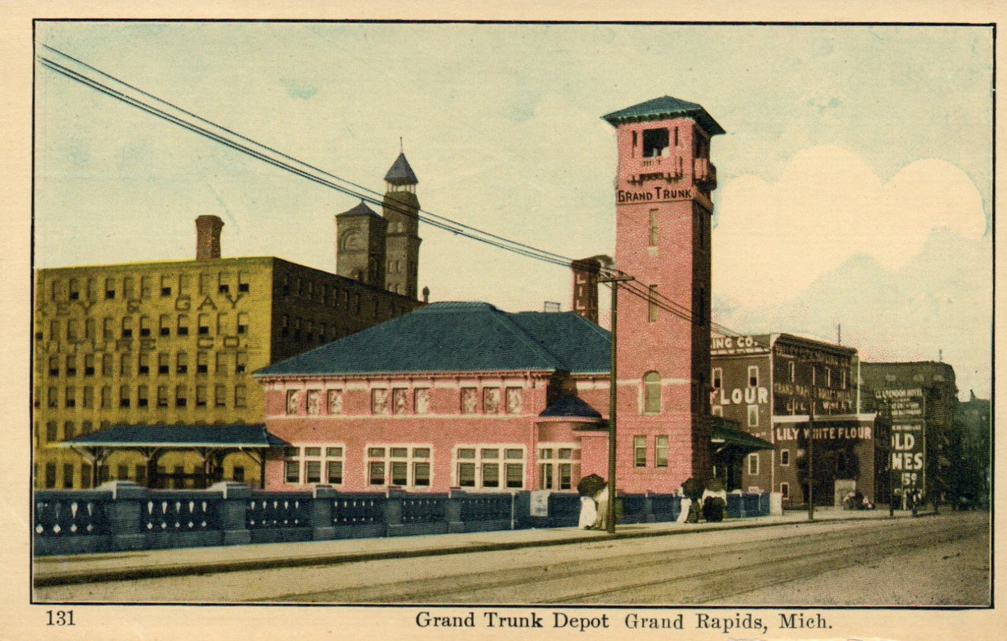 Grand Trunk Depot, Grand Rapids MI Michigan Postcard