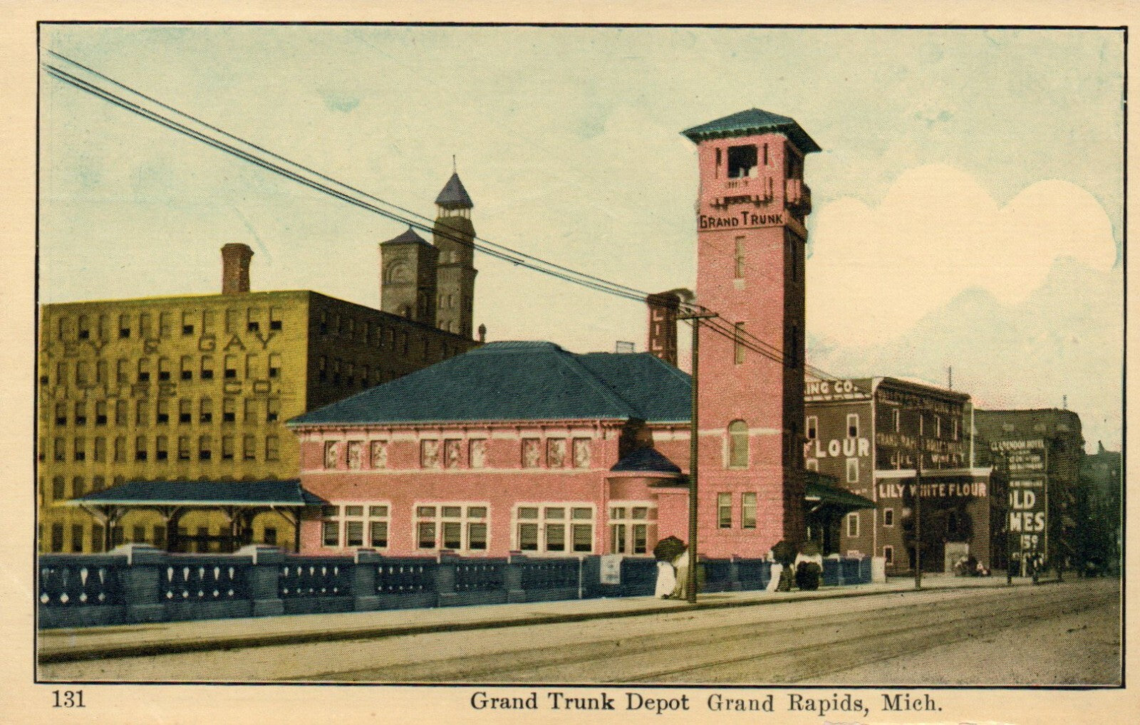 Grand Trunk Depot, Grand Rapids MI Michigan Postcard