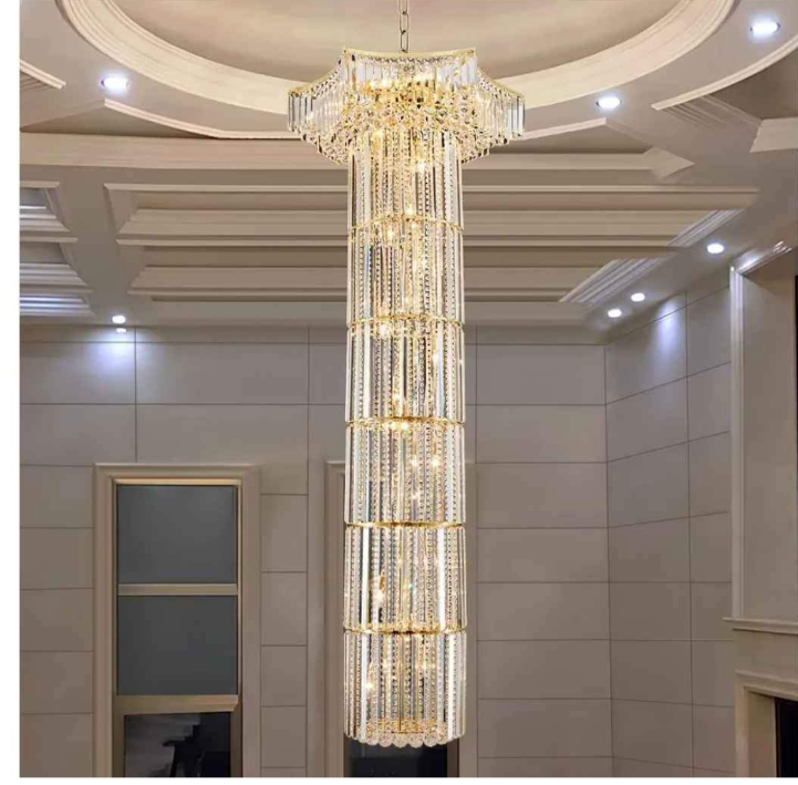 Elegant 8 foot Foyer  Entry Crystal chandelier light 30 LIGHTS!